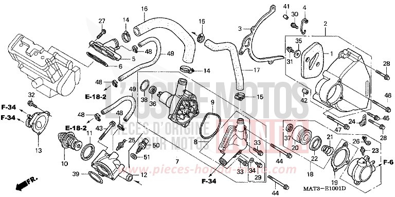WASSERPUMPE (W/X/Y/1/2/3/4) von Super Blackbird CANDY GLORY RED-U (R101) von 2000
